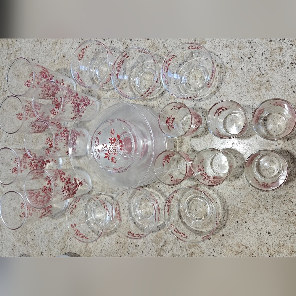 Source Unknown Ruby Rose Glassware - Picture 5 of 5